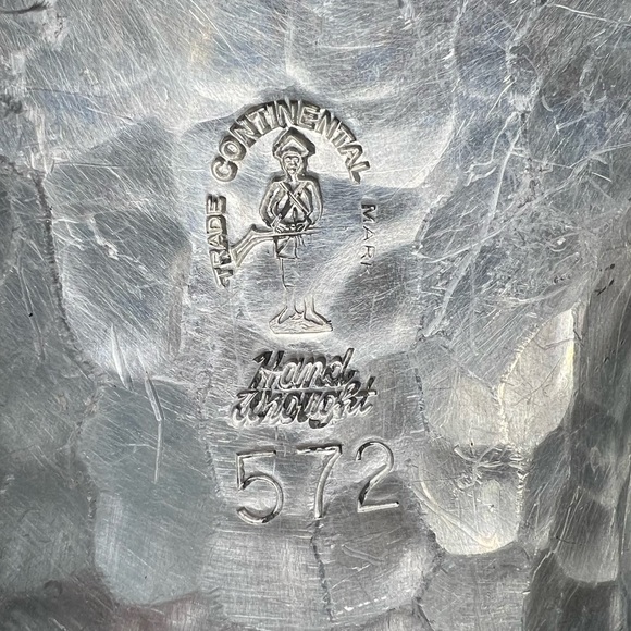 Vintage Hand Wrought Creations tray & basket w/ flower etching Rodney Kent 50’s - Picture 4 of 17